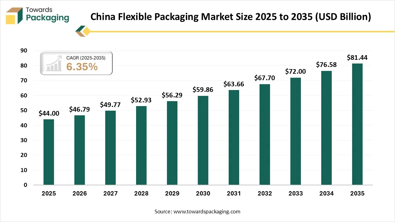 China Flexible Packaging Market Size 2025 to 2035